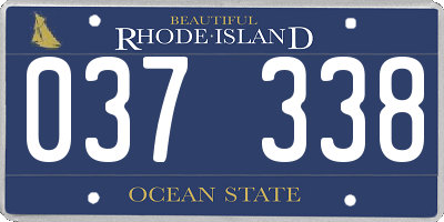 RI license plate 037338