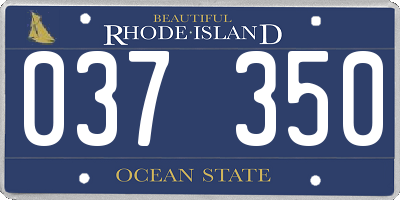 RI license plate 037350