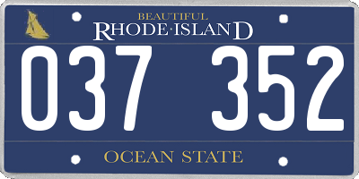 RI license plate 037352