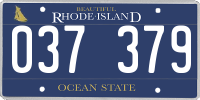 RI license plate 037379
