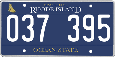 RI license plate 037395