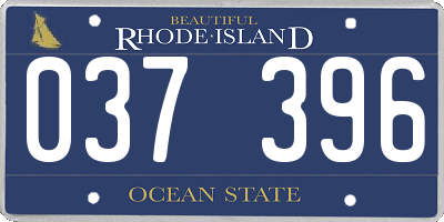 RI license plate 037396
