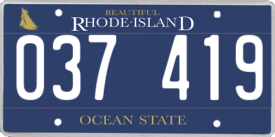 RI license plate 037419