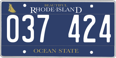 RI license plate 037424