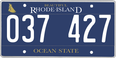 RI license plate 037427