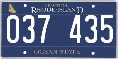 RI license plate 037435