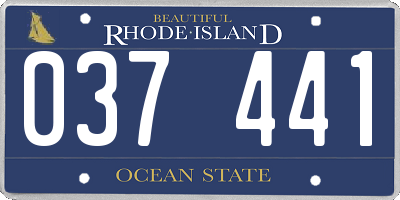 RI license plate 037441