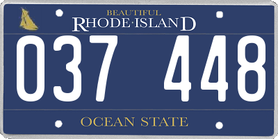 RI license plate 037448