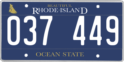 RI license plate 037449