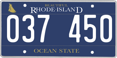 RI license plate 037450