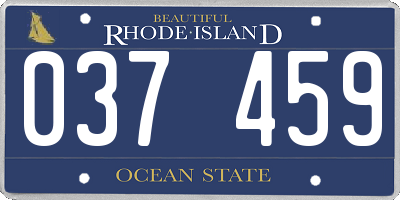 RI license plate 037459