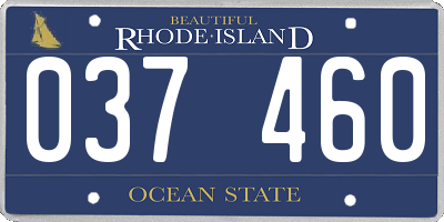 RI license plate 037460