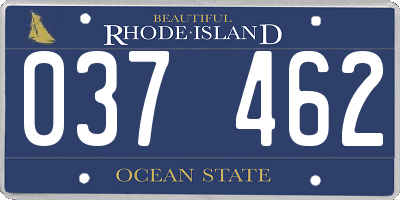 RI license plate 037462
