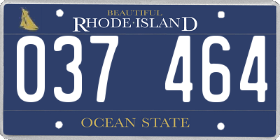 RI license plate 037464
