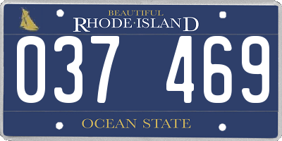 RI license plate 037469