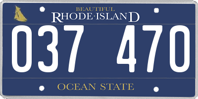 RI license plate 037470