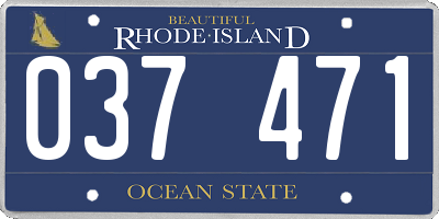RI license plate 037471
