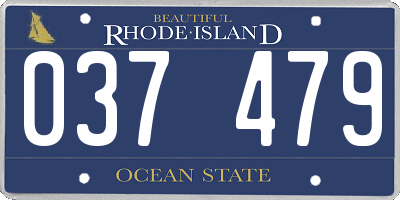 RI license plate 037479