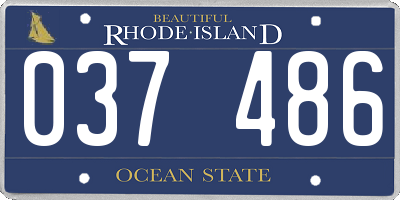 RI license plate 037486