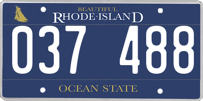 RI license plate 037488