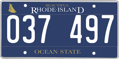 RI license plate 037497