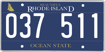 RI license plate 037511