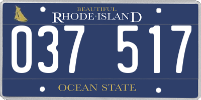 RI license plate 037517