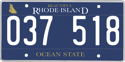 RI license plate 037518