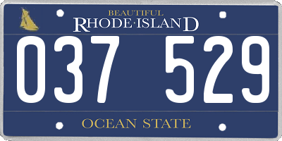 RI license plate 037529