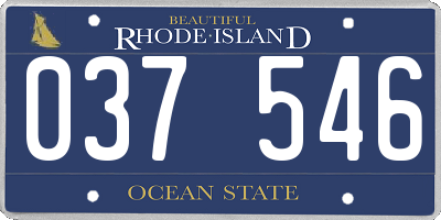 RI license plate 037546