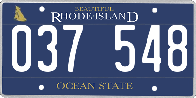 RI license plate 037548