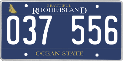 RI license plate 037556