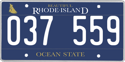 RI license plate 037559