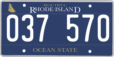 RI license plate 037570