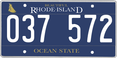 RI license plate 037572