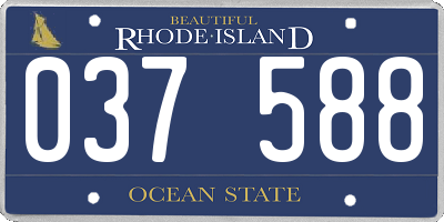 RI license plate 037588
