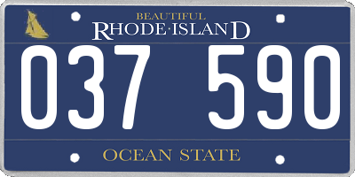 RI license plate 037590