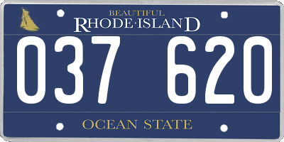 RI license plate 037620