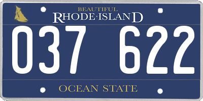 RI license plate 037622