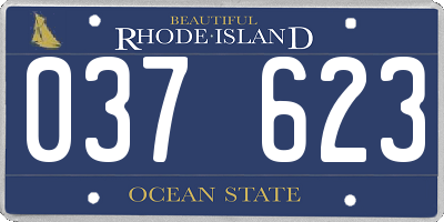 RI license plate 037623