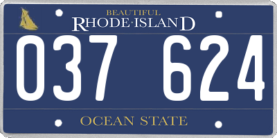 RI license plate 037624