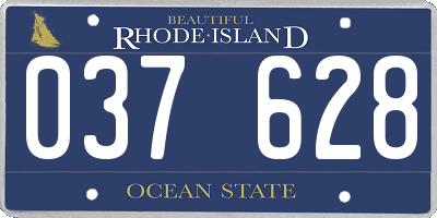 RI license plate 037628