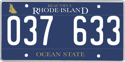 RI license plate 037633