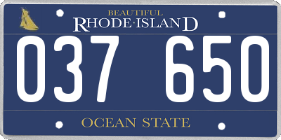 RI license plate 037650