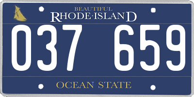 RI license plate 037659