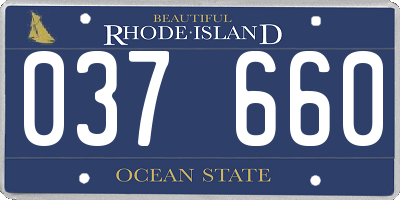 RI license plate 037660