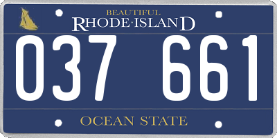 RI license plate 037661