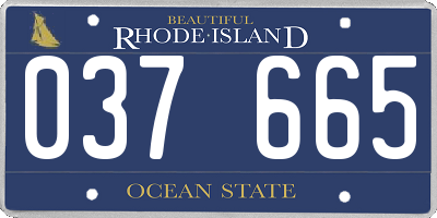 RI license plate 037665
