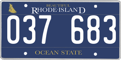 RI license plate 037683