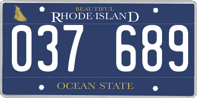 RI license plate 037689
